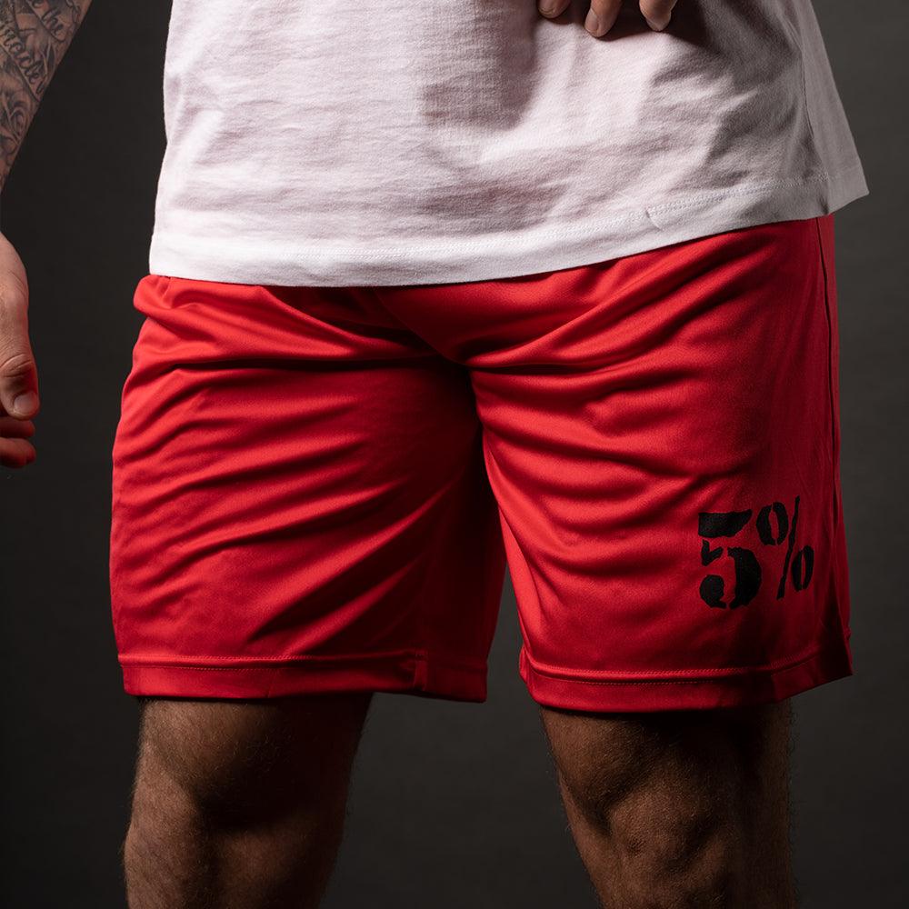 5% Logo Red Shorts - Image 7