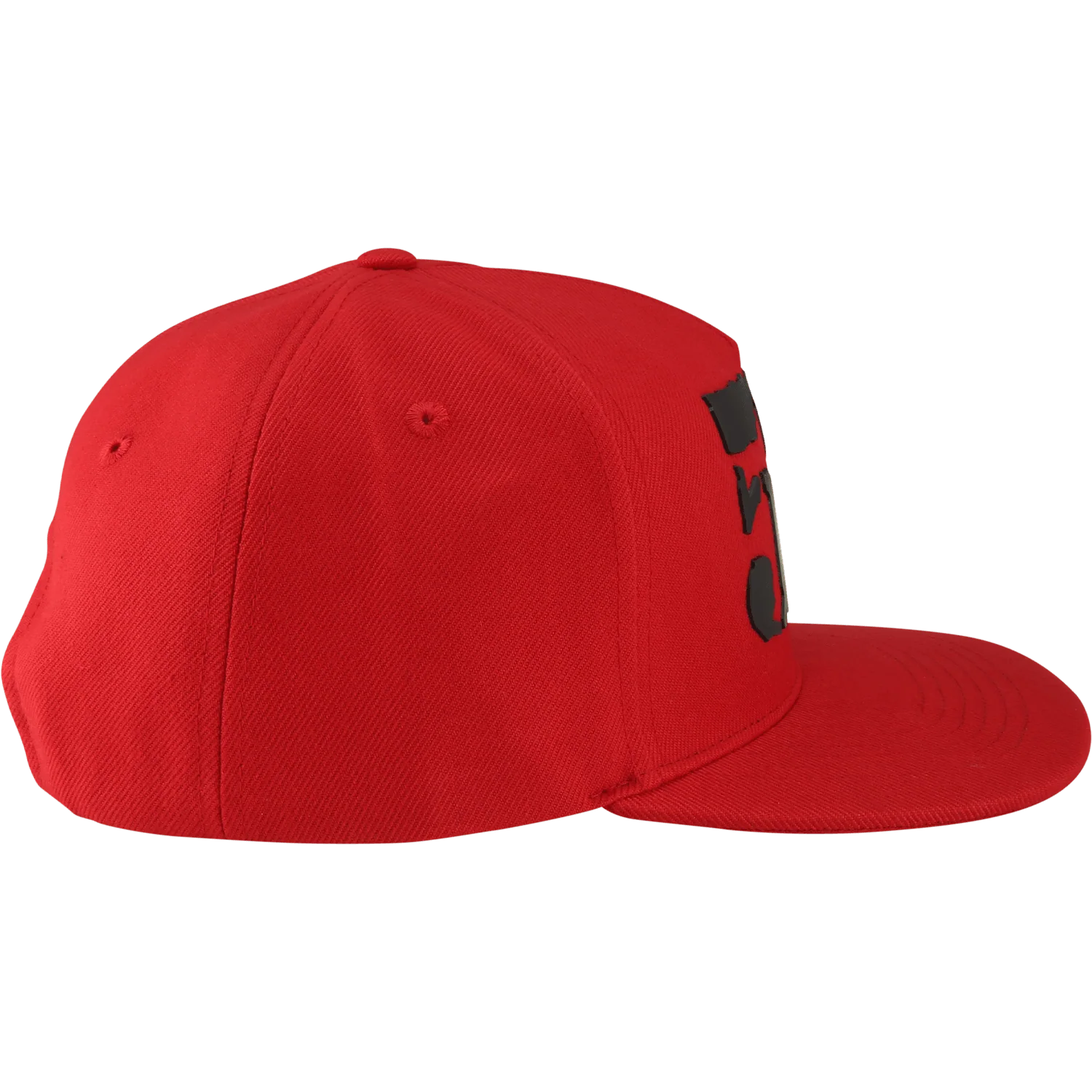 5% Rubber Logo, Black on Red Hat - Image 6