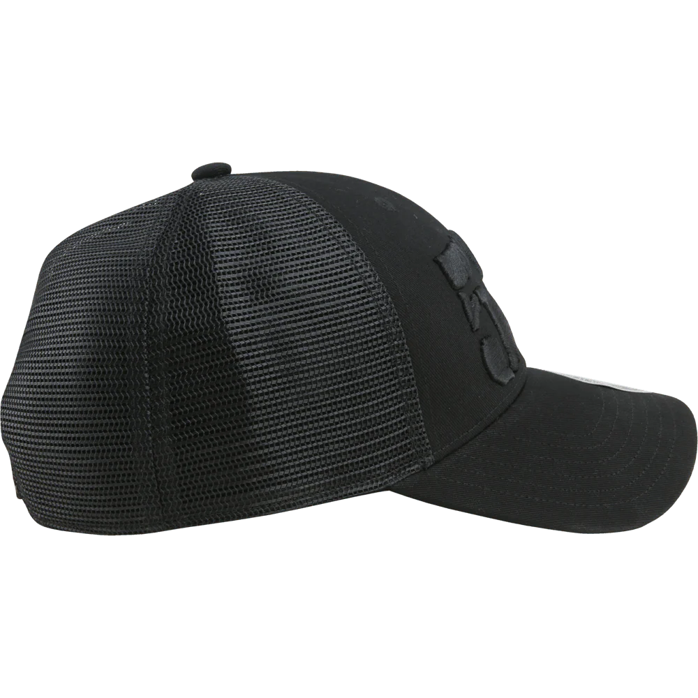 5% Trucker Hat, Black on Black - Image 4