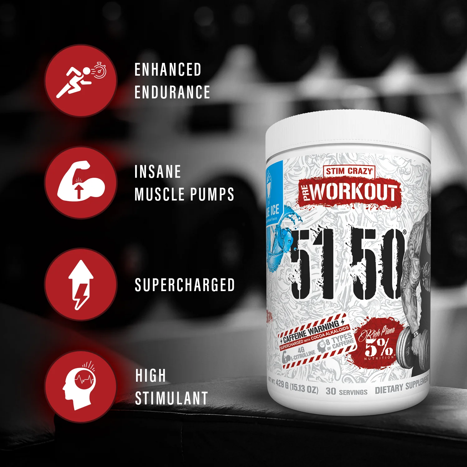 5150 High Stimulant Pre-Workout (intl) - Image 3