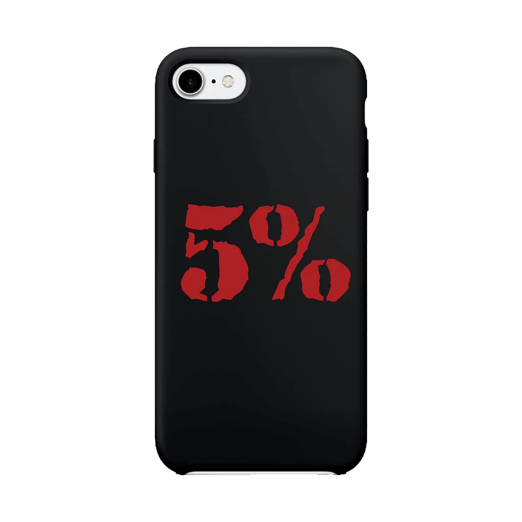 5% Brand Mini Vinyl Decal | 1-Inch (Red or White) - Image 4