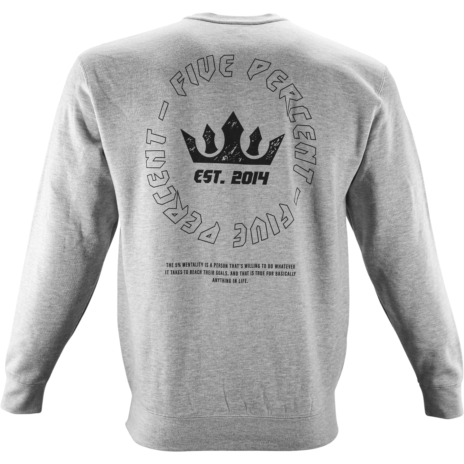 Five Percent Crown, Heather Gray Sweatshirt - Image 2