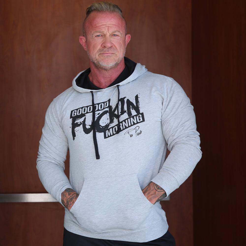 Good F*cking Morning, Gray Pullover Hoodie - Image 4