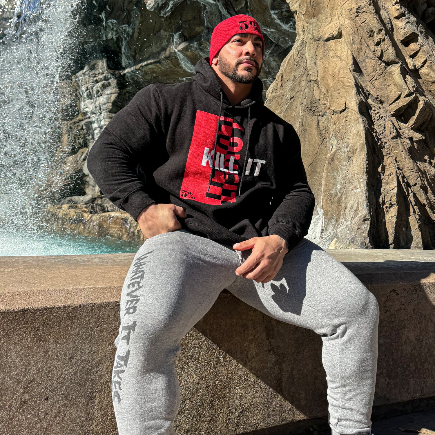 Love It, Kill It Block, Black Pullover Hoodie - Image 3