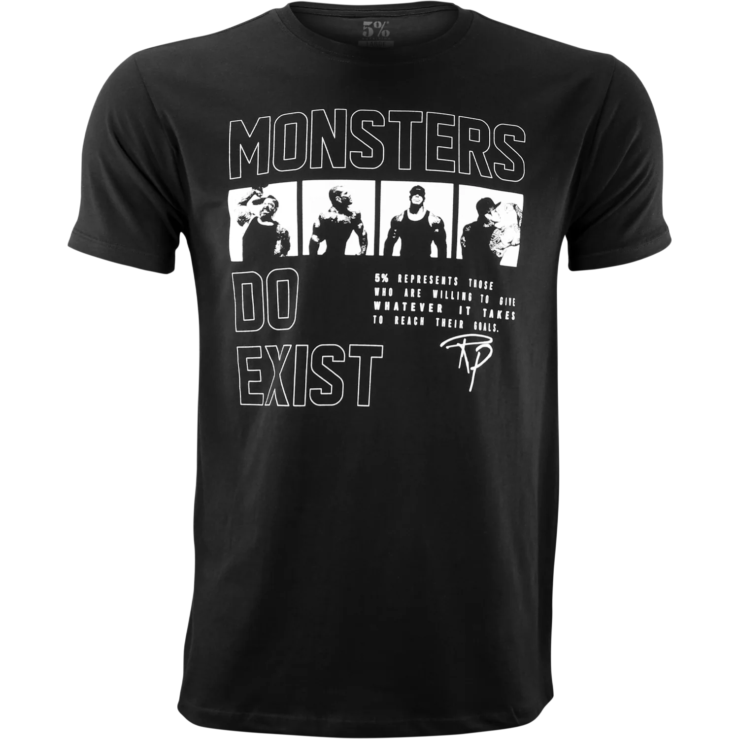 Monsters Do Exist, Black T-Shirt