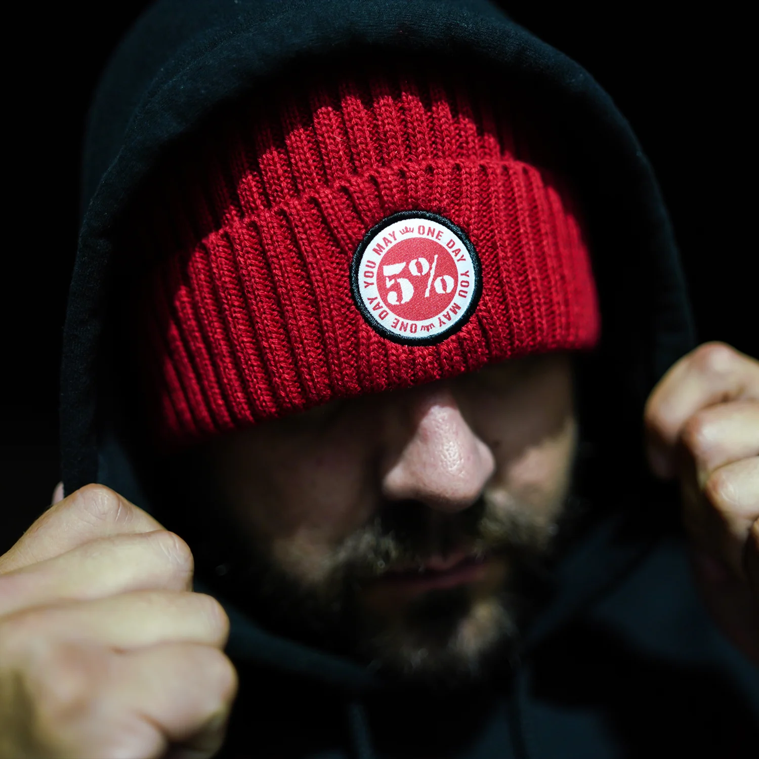 One Day You May Patch, Red Beanie - Image 6