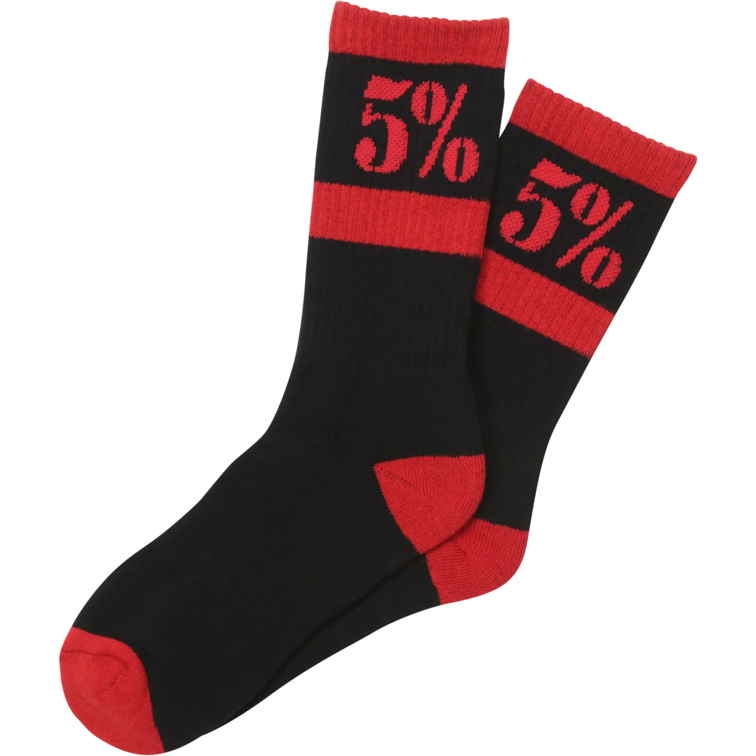5% Red Crew Socks - Image 2