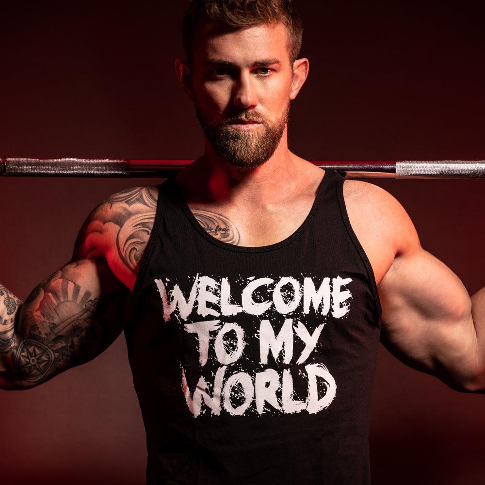 Welcome To My World, Black Tank Top - Image 4
